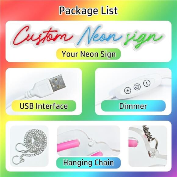 LED Neon Sign Night Light for Wall Party Décor Bedroom Room Bar Wedding Home - Picture 6 of 7